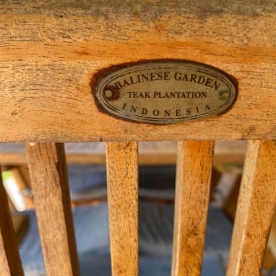 Juego de jardín en teca maciza de Indonesia 2